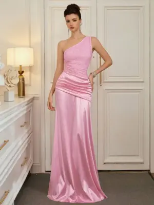 Asymmetrical Lace Mermaid Evening Gown